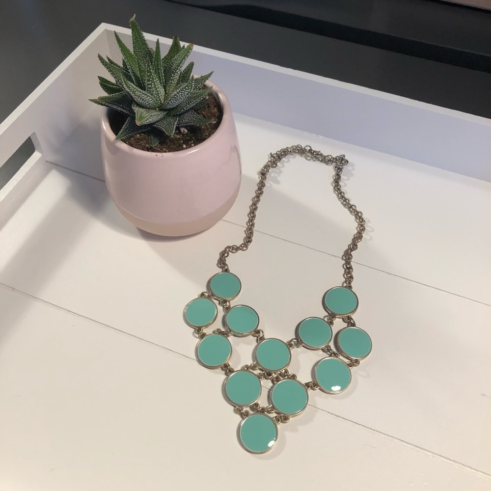 Blue statement necklace